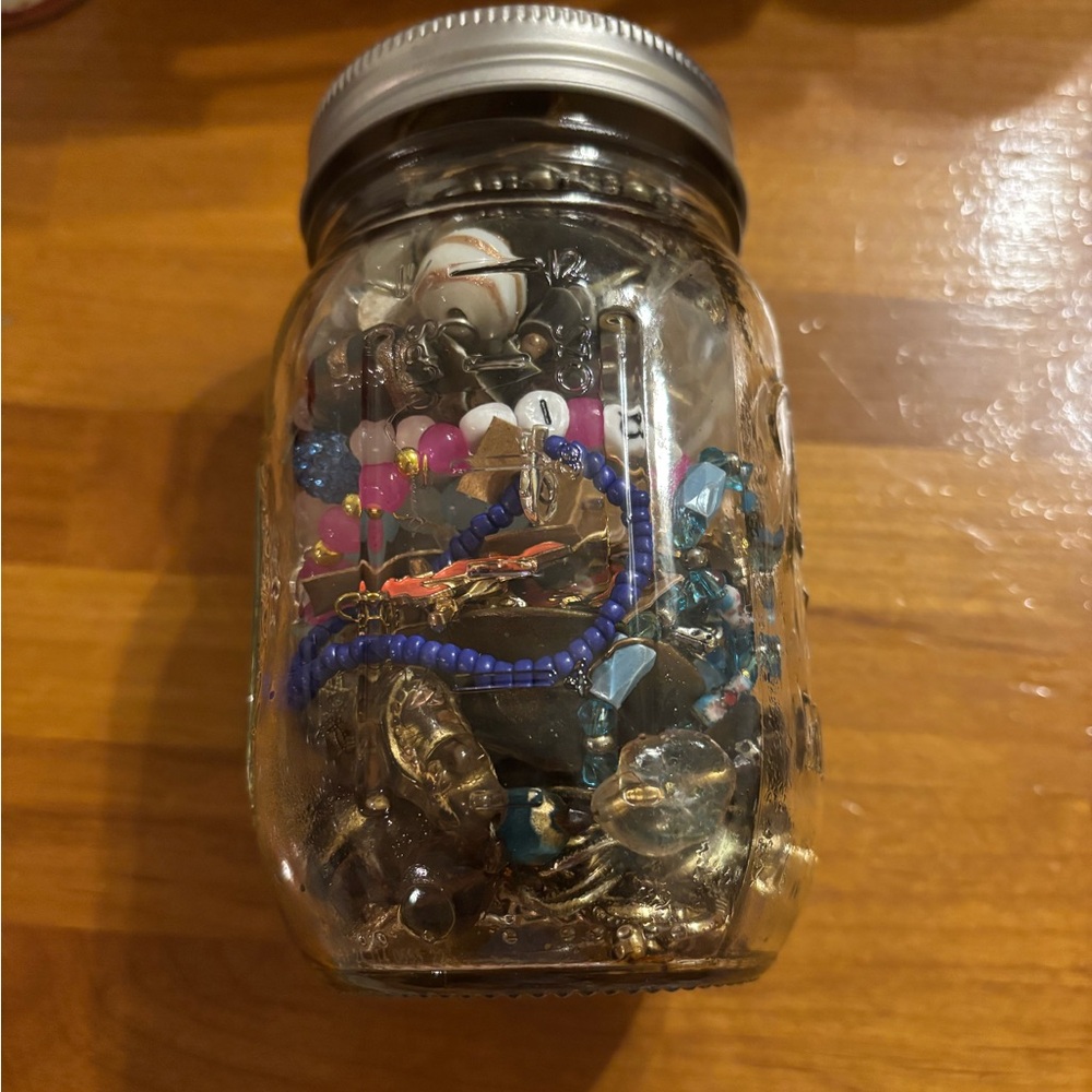 Colorful Bead and Trinket Jar